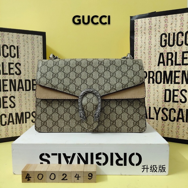 Gucci Leather Double Flap Pocket Crossbody Bag Code:400249