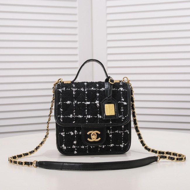 Chanel Imported Checkered Wool Crossbody Bag Code:3319