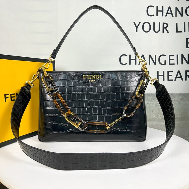 Fendi Lock Zip Crossbody Bag 