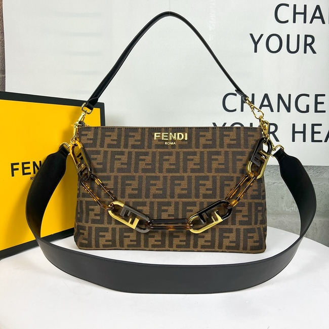 Fendi Lock Zip Crossbody Bag 