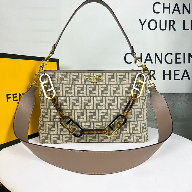 Fendi Lock Zip Crossbody Bag 