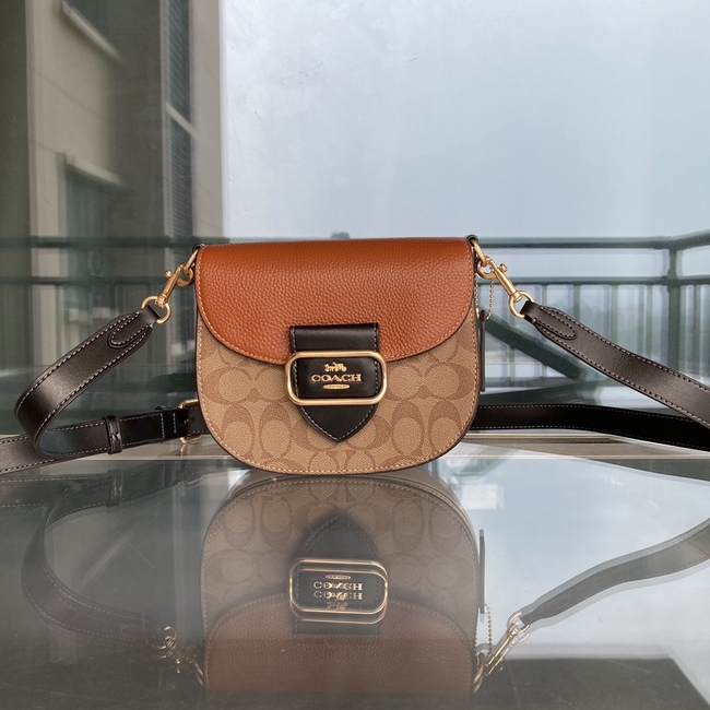 Coach Outlet Ladies Classic Logo Canvas Kleo Size 17 Shoulder Bag Code: Ce565