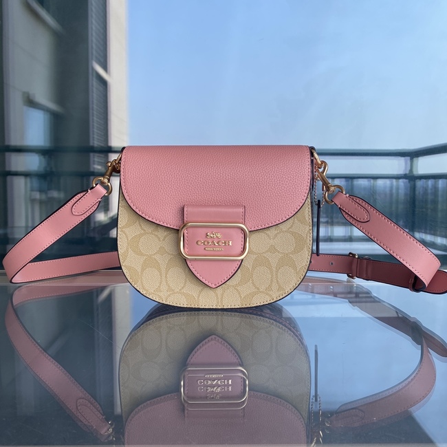 Coach Outlet Ladies Classic Logo Canvas Kleo Size 17 Shoulder Bag Code: Cf410