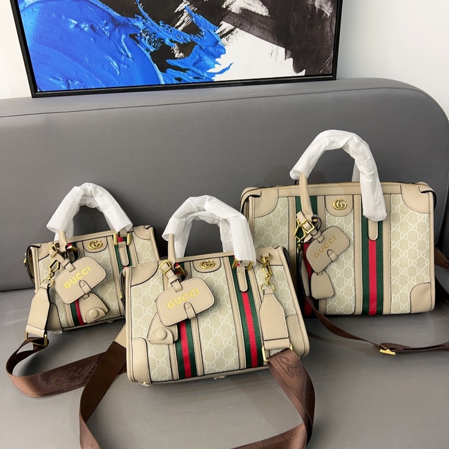 Gucci Bauletto Canvas Handbag Crossbody Bag
