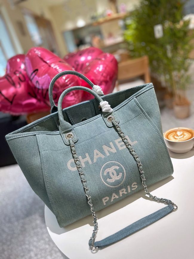 Chanel Brand New Denim Shopping Bag