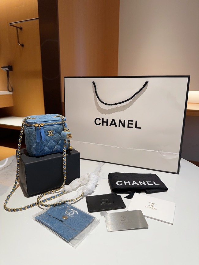 Chanel Denim Denim Golden Ball Mini Mini Box