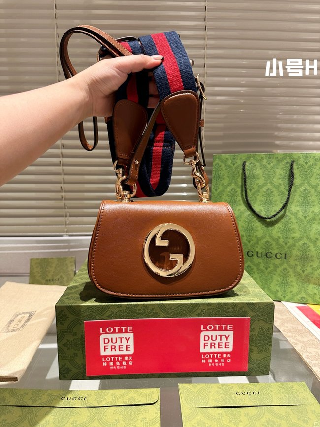 Gucci Blondie Series Round Interlocking Double G Crossbody Bag 