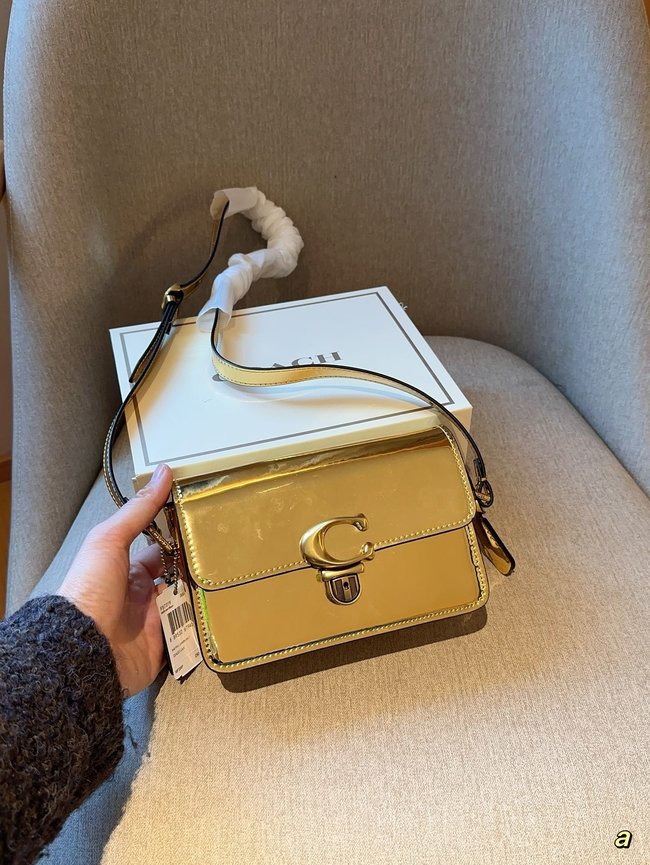 Coach Studio Bag Mirrored Shiny Leather Handbag 
