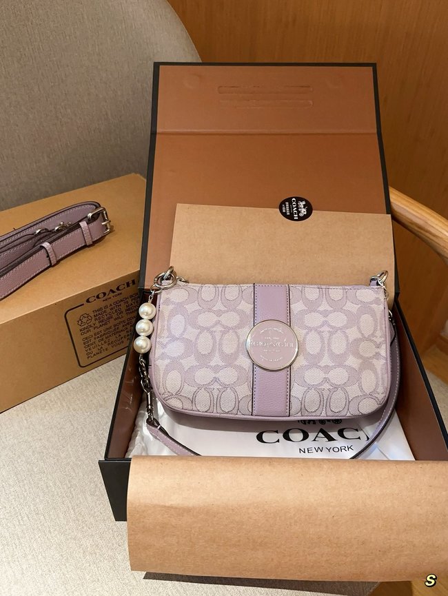 Coach Lonnie Pearl Baguette Bag 