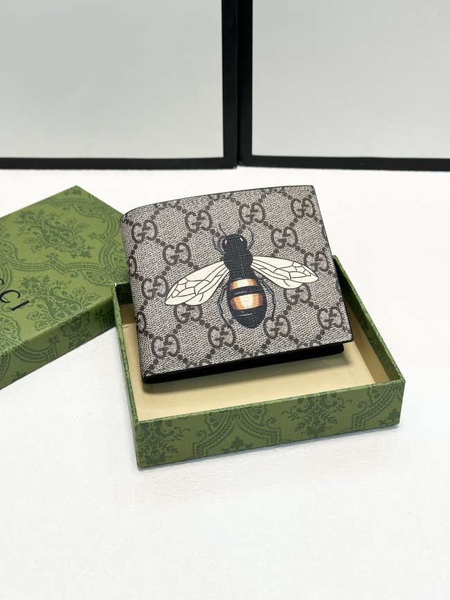 Gucci Silk Screen Pattern Short Wallet 