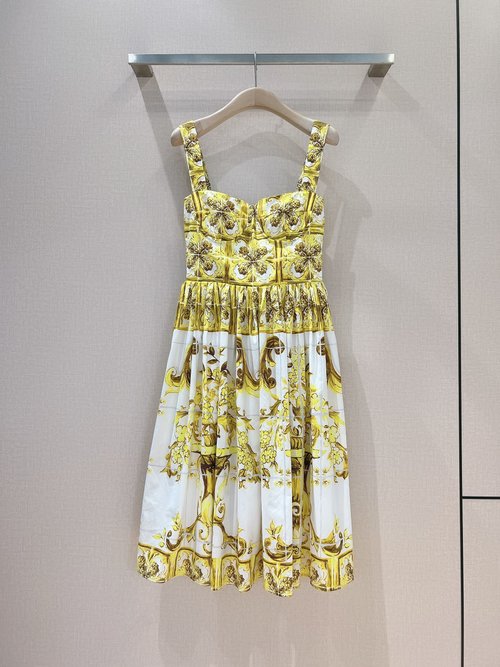 Celine Customized Cotton Garment with Yellow Ceramic Dyeing and Back Zipper