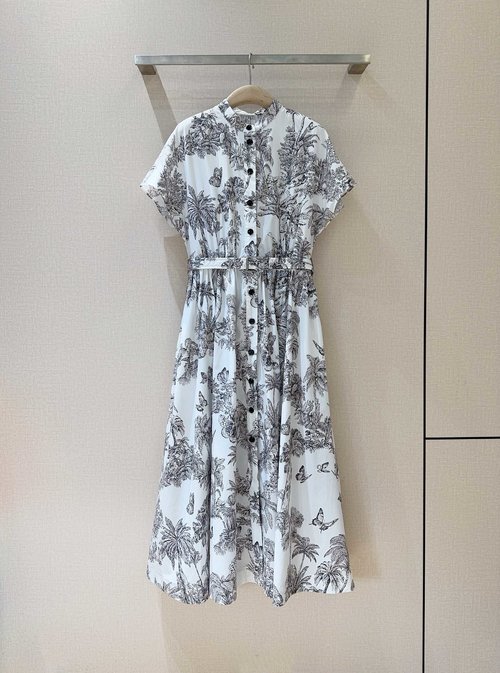 Dior Elegant Butterfly Print Dress for All Occasions