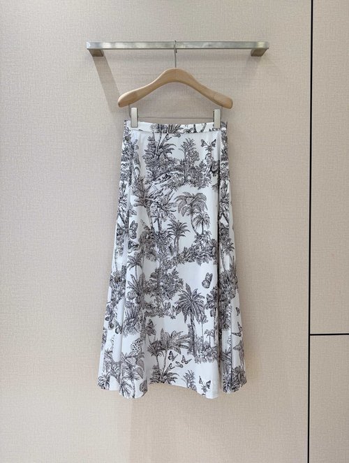 Dior New Arrival Ink Series Cotton Skirt with Wildlife Prints