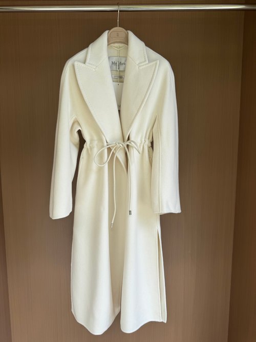 Max Mara Runway Drawstring Wrap Coat in Custom Soft Fabric for Any Occasion