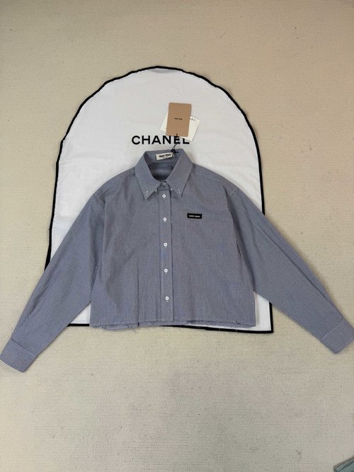 Miu Miu Polished Coat with Meticulous Detail Enhancements