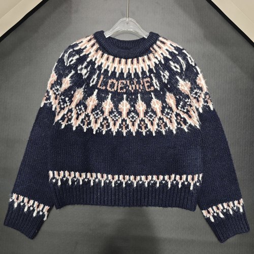 Loewe Custom Knitted Top with Colorful Pattern