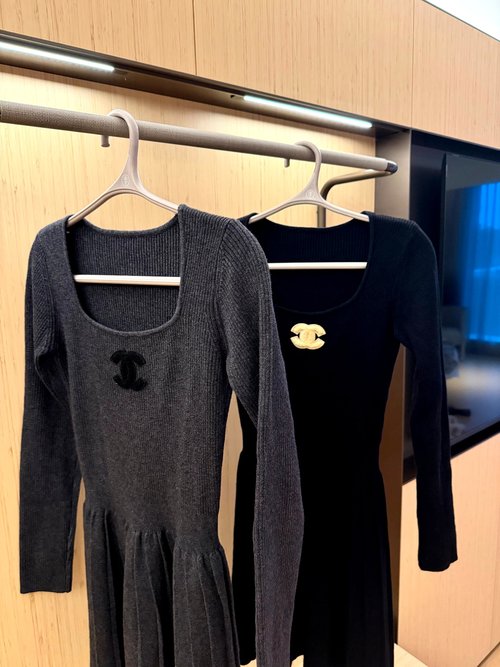 Chanel Chanel-inspired Knit Dress in Gray and Black