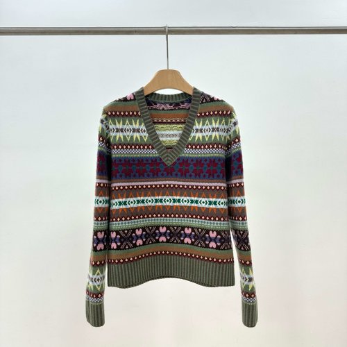 Polo Ralph Lauren Fair Isle V-neck Classic Wool Knitwear
