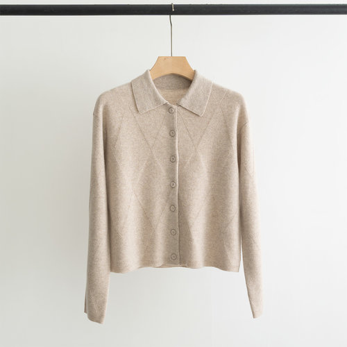 Max Mara Bombo Diamond Logo Cashmere Knit Cardigan