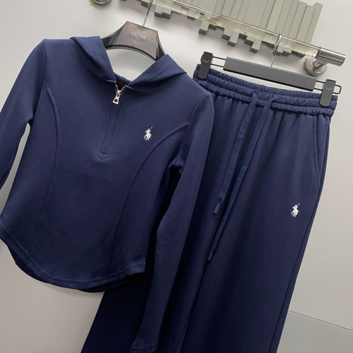 Loewe Versatile Cotton Polo Hooded Embroidered Casual Suit