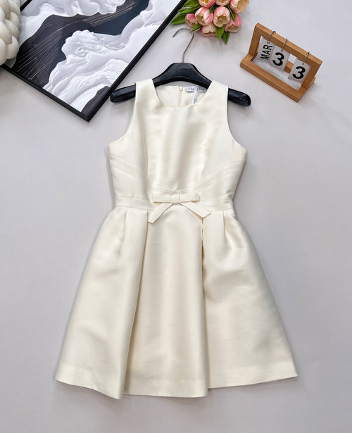 Dior Elegant Bowknot Sleeveless Dress for Daily Wear