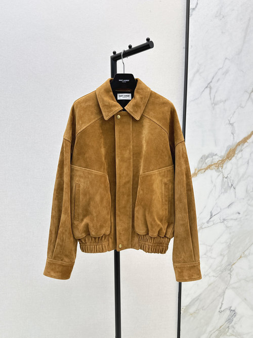 Yves Saint Laurent Suede Jacket Inspired by Sunglasses with Unique Design