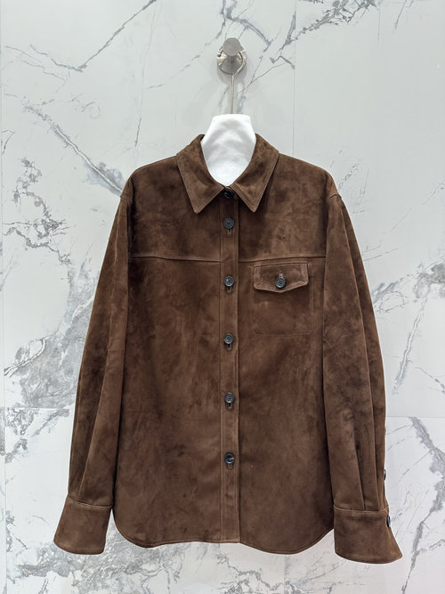 Hermes Exclusive High - End Original Leather Coat with Soft Feel, Code - only Exchange