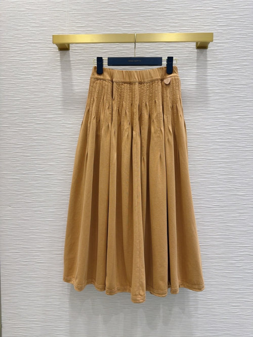 Louis Vuitton Timeless British Half Skirt with Pleated Hem, Vintage Wash