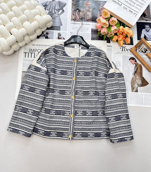 Celine Triumph Arch Embroidery Jacket for an Elegant Look