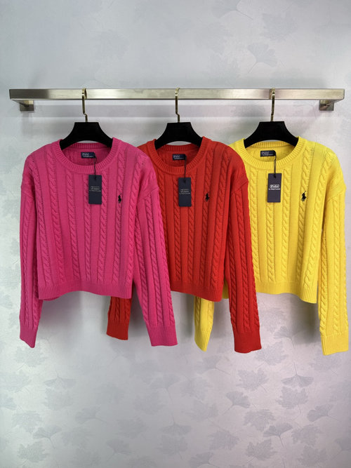 Polo Ralph Lauren Classic Cable Knit Sweater with Horse Logo Embroidery, Slim-Fit