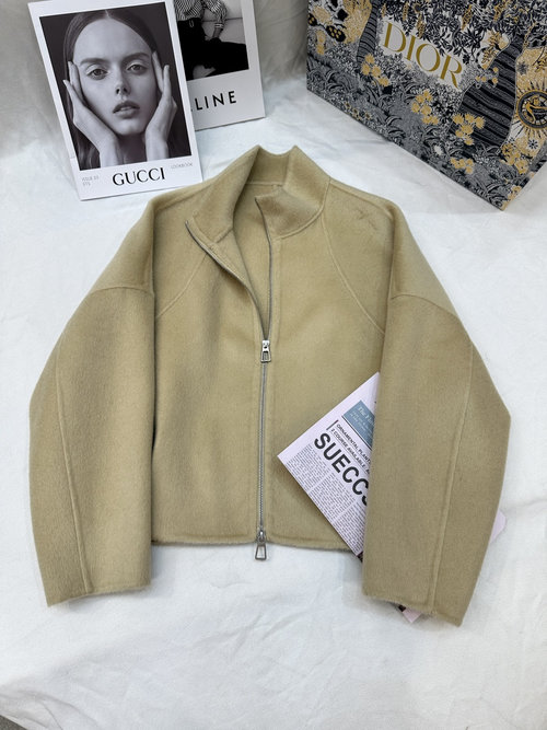 Hermes Double-Sided Cashmere Blend Coat (10% Cashmere, 90% Wool)