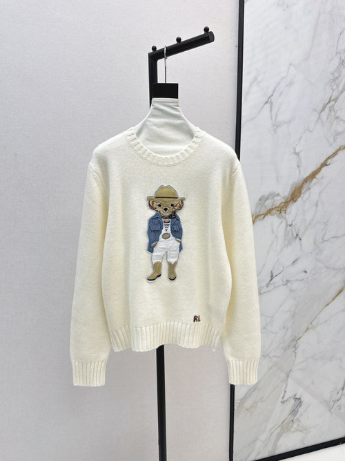 Loro Piana Teddy Sweater with Leather Jacket Details