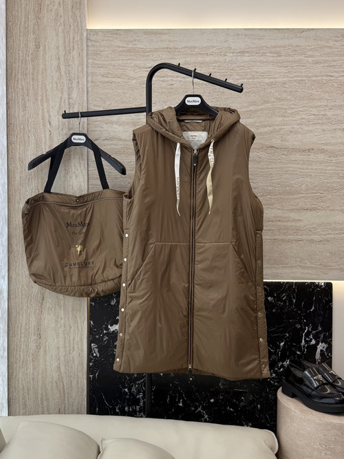 Max Mara Camel Hair and Silk Blend Long Camel Hair Vest in Multiple Colors