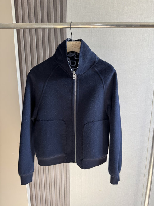 Hermes High - quality Pig Nose Design Cashmere Coat