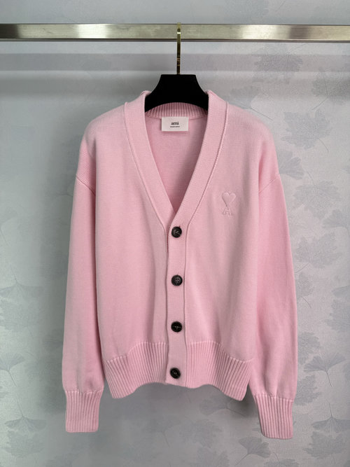 Ami Heart - Decorated Knitted Cardigan, Trendy and Comfortable