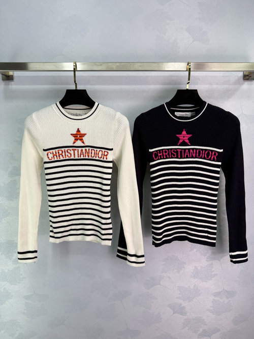 Dior Designer Knit Long Sleeve Stars Series Essential