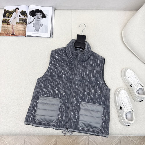 Brunello Cucinelli High-Class Italian Minimalist Style White Goose Down Waistcoat