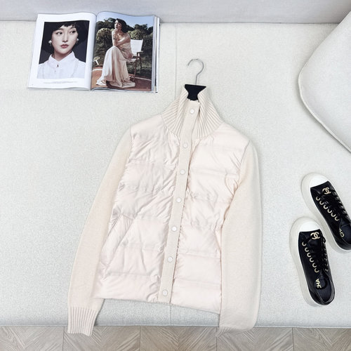 Loro Piana Exclusive High-end Wool Knit Stitched Down Jacket