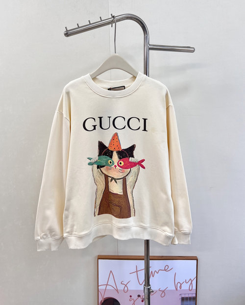 Gucci Cartoon Print Pullover, Trendy and Versatile