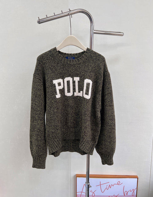 Yves Saint Laurent Round-Neck Hooked Flower Knitted Sweater, Classic and Versatile Design