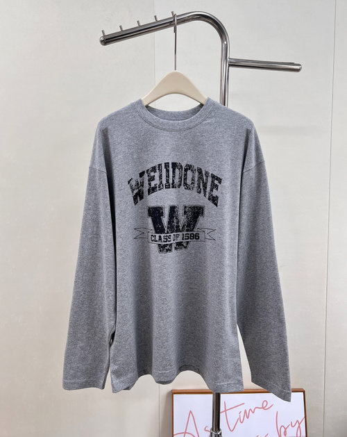 Versace Vintage Crack Print Oversized Long Sleeve T-shirt with Embroidered Back