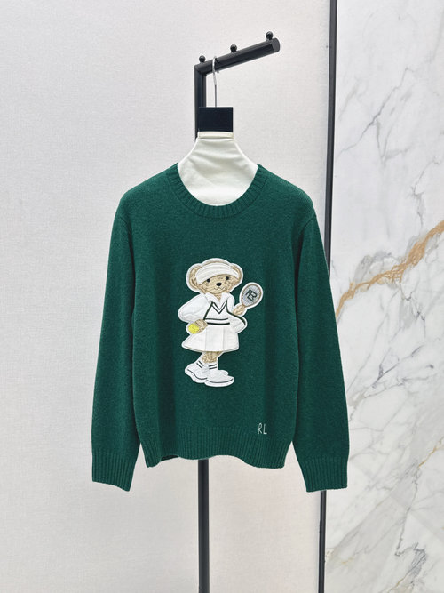 Loro Piana Teddy Embroidery Round Neck Sweater, Classic and High - Quality