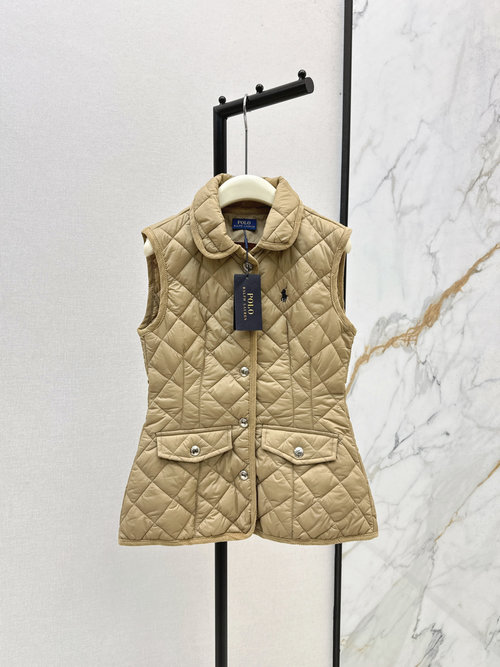 Polo Ralph Lauren Exclusive Cotton Vest with Embroidery and Adjustable Waist