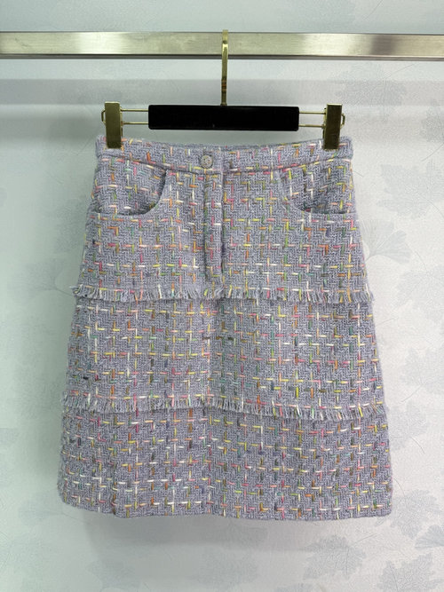 Chanel Autumn Tweed Blazer and Skirt Set, Graceful