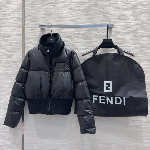 Fendi Warm and Fashionable Down Jacket with Mink Fur Collar
