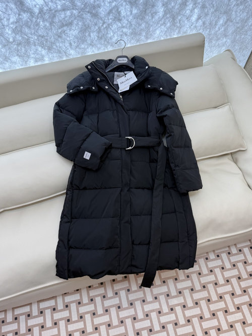 Max Mara Extra-Long Down Jacket Filled with High-Quality White Goose Down, Two Color Choices