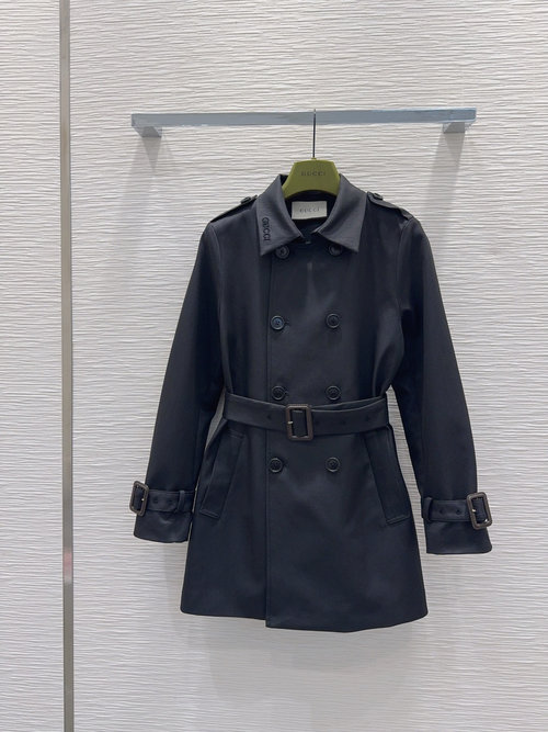 Gucci Classic British - style Trench Coat with Premium Imported Fabric