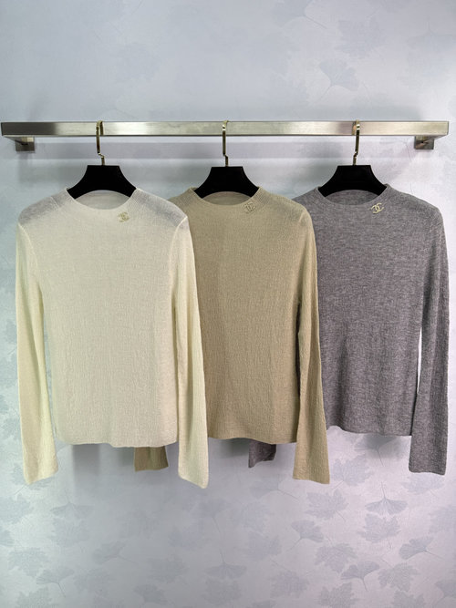 Chanel Soft Knit Top with Subtle Logo for Versatile Styling