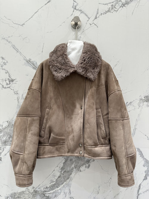 Yves Saint Laurent Exclusive High - End Classic - Style Original Suede Fur Jacket