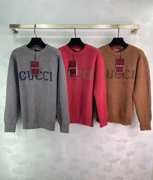 Gucci Letter Knit Sweater with Classic Pattern in Wool Blend Fabric